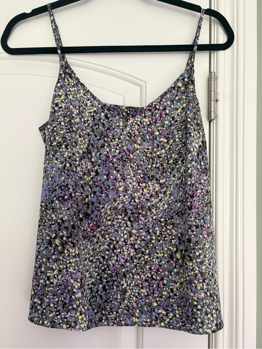 2 piece Long Sleeve Top and Spaghetti Strap Cami - Purple/Blue
